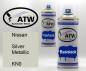 Preview: Nissan, Silver Metallic, KN0: 400ml Sprühdose + 400ml Klarlack - Set, von ATW Autoteile West.